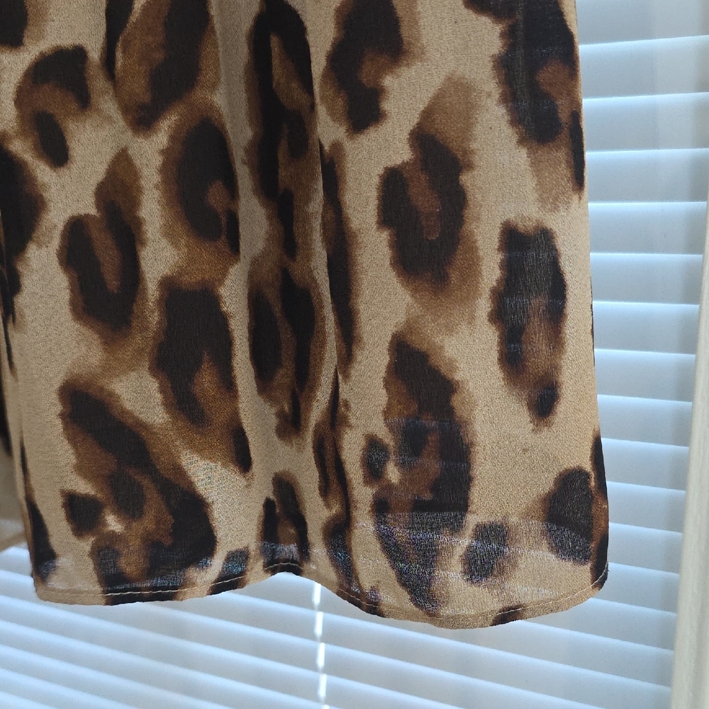 Sunny Leigh Brown Leopard A-Line Skirt - Picture 8 of 9